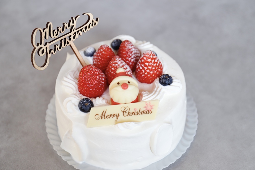 もうすぐクリスマス！ 「Merry Christmas」 のケーキトッパー